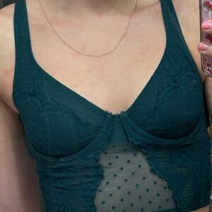Gilly hill by pacsun, size small, green corset top.